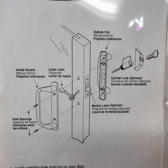 Prime-Line C 1178 Sliding Door Mortise Style Handle Set 3-15/16 in. Decorative - Picture 4 of 10